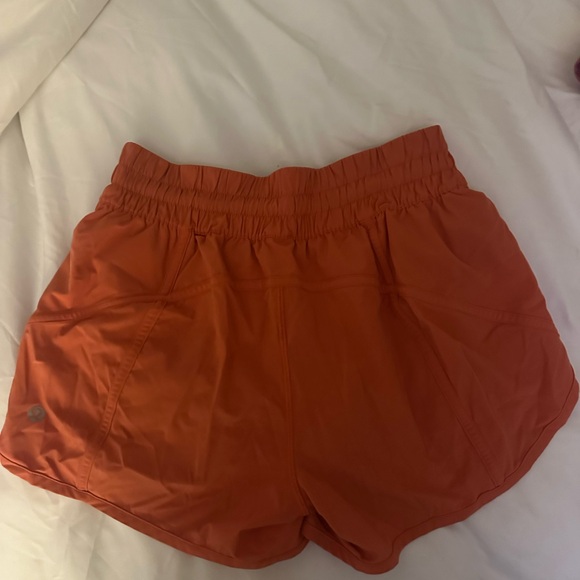 Lululemon Women's Orange Athletic Shorts - Picture 2 of 4